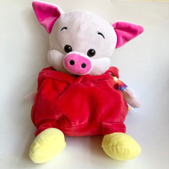 RARE European Pig Plush Stuffed Animal Norwegian Rainbow LGBT Vintage Zipper - Picture 5 of 12